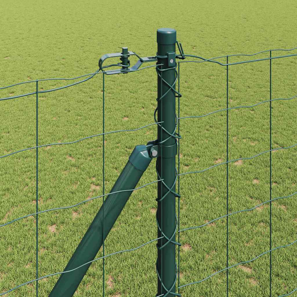 Európa kerítés tüskékkel 10 x 1,5 m PVC-bevonatos acél Zöld
