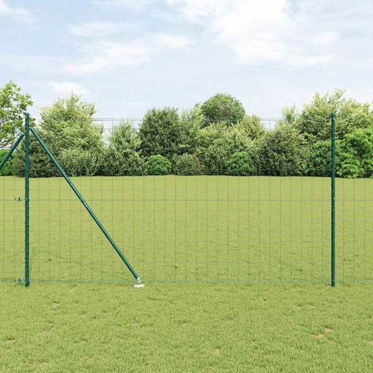 Európa kerítés tüskékkel 10 x 1,5 m PVC-bevonatos acél Zöld