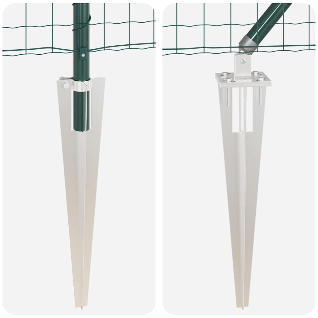 Európa kerítés tüskékkel 25 x 1,2 m PVC-bevonatos acél Zöld