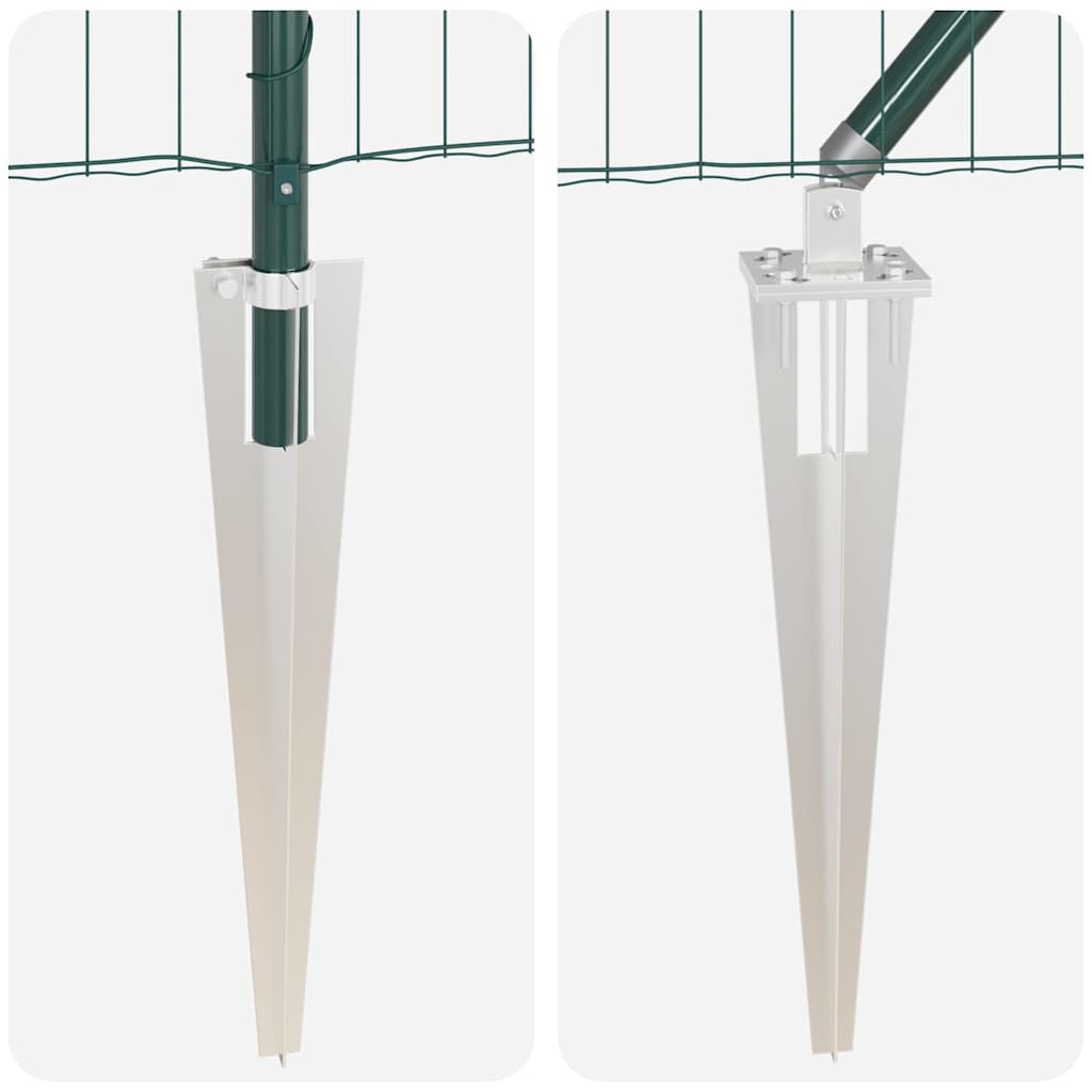 Európa kerítés tüskékkel 25 x 0,8 m PVC-bevonatos acél Zöld