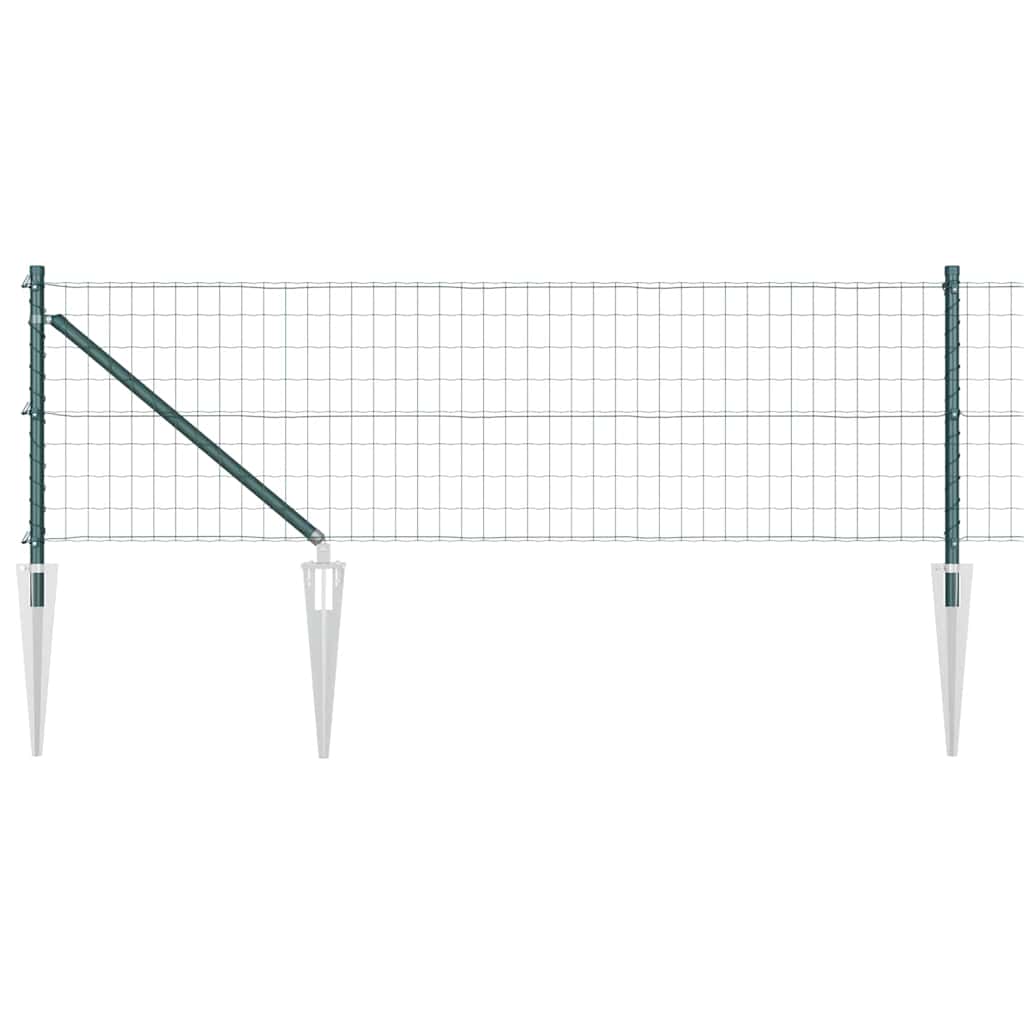 Európa kerítés tüskékkel 50 x 0,4 m PVC-bevonatos acél Zöld