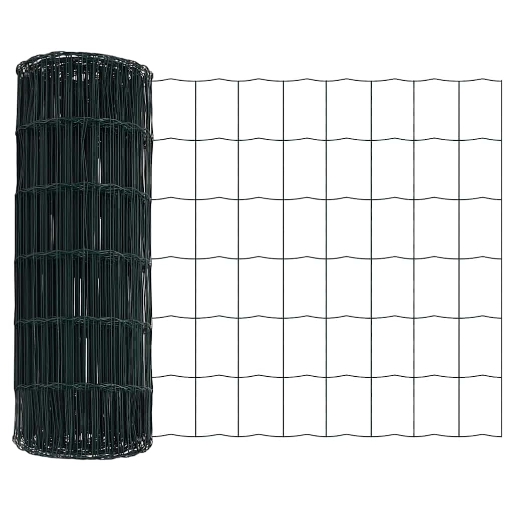 Európa kerítés tüskékkel 50 x 0,6 m PVC-bevonatos acél Zöld