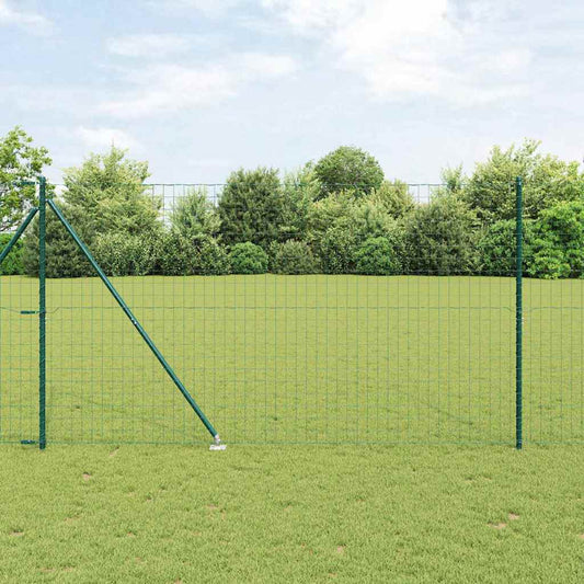 Európa kerítés tüskékkel 10 x 1,6 m PVC-bevonatos acél Zöld