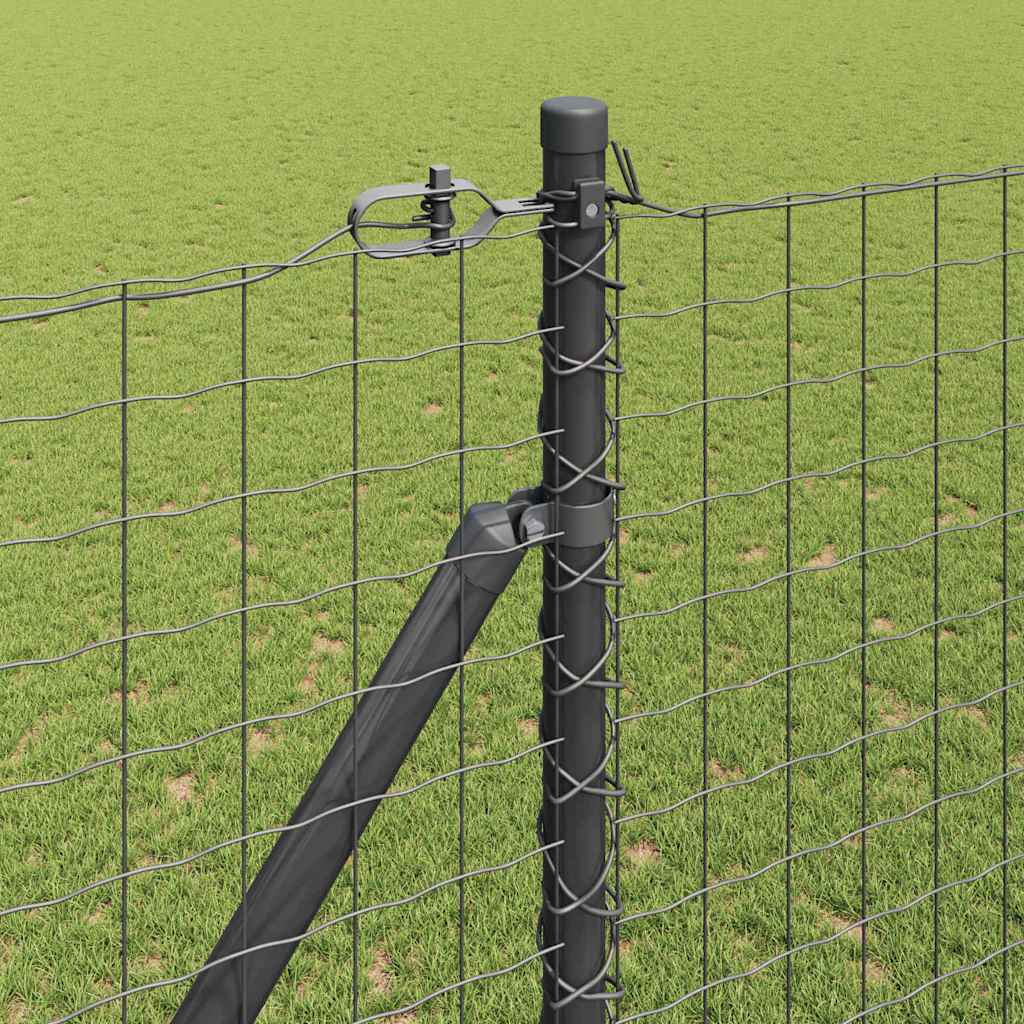 Európa kerítés tüskékkel 10 x 1,5 m PVC-bevonatos acél Szürke
