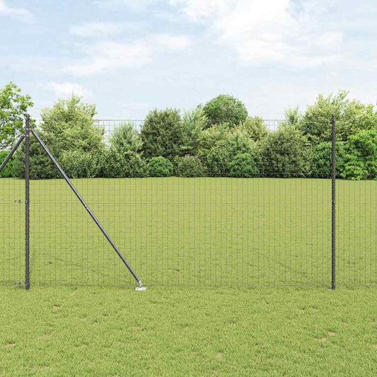 Európa kerítés tüskékkel 10 x 1,5 m PVC-bevonatos acél Szürke