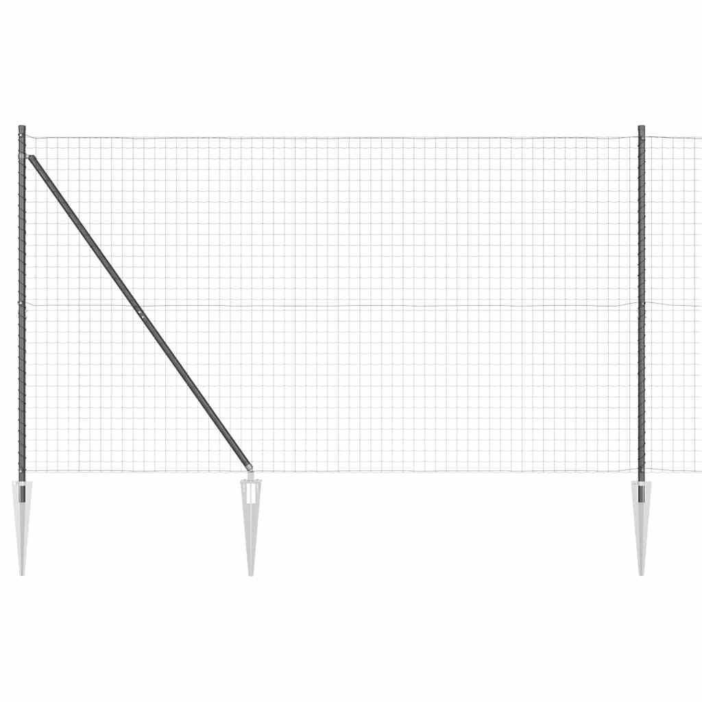 Európa kerítés tüskékkel 10 x 1,5 m PVC-bevonatos acél Szürke