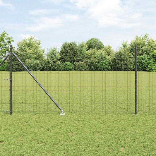 Európa kerítés tüskékkel 10 x 1,4 m PVC-bevonatos acél Szürke