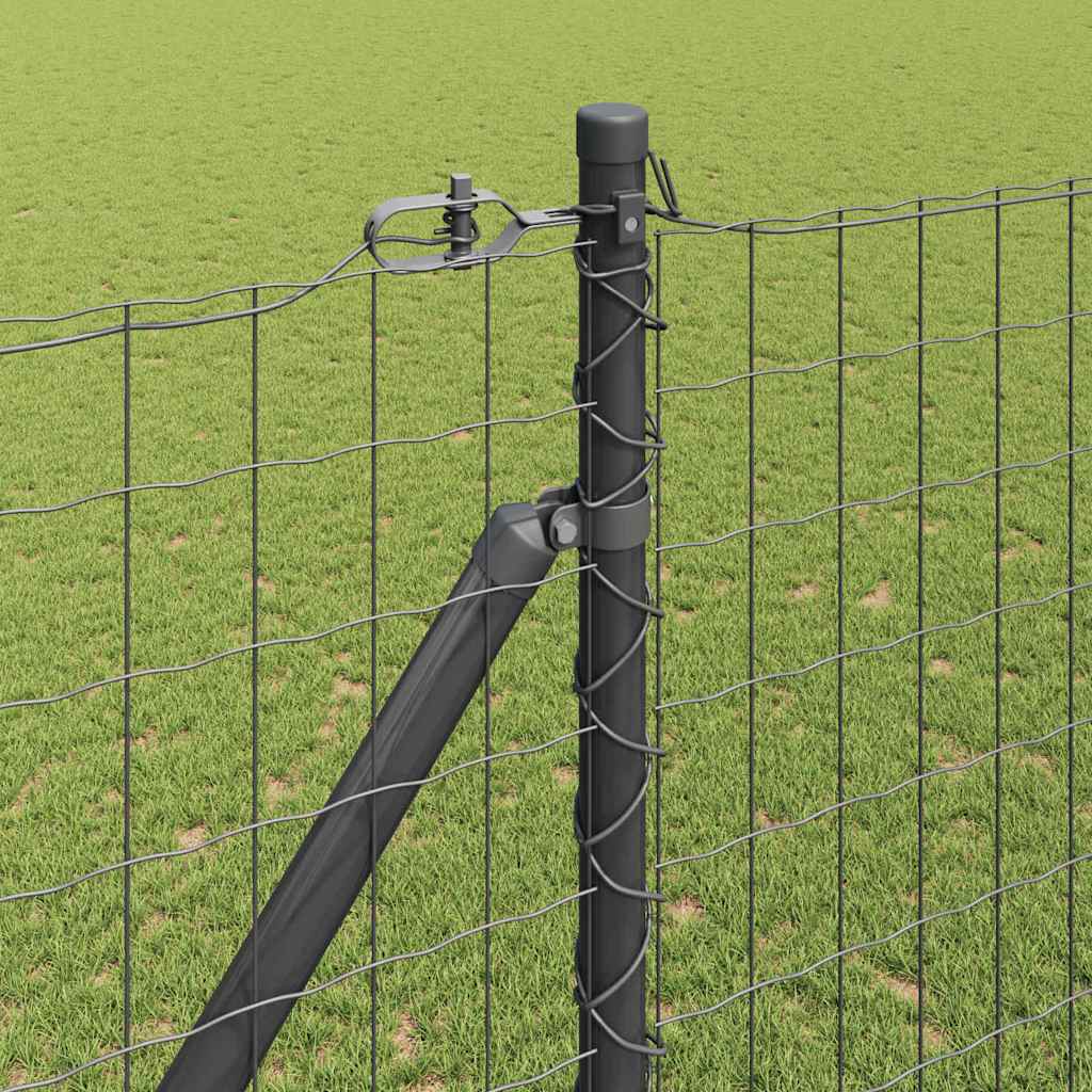 Európa kerítés tüskékkel 10 x 1,5 m PVC-bevonatos acél Szürke