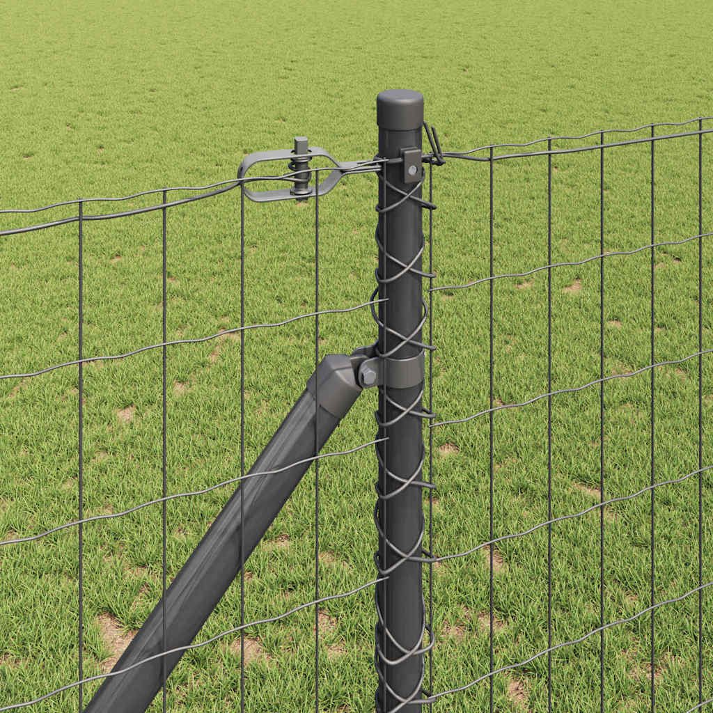 Európa kerítés tüskékkel 10 x 1,4 m PVC-bevonatos acél Szürke