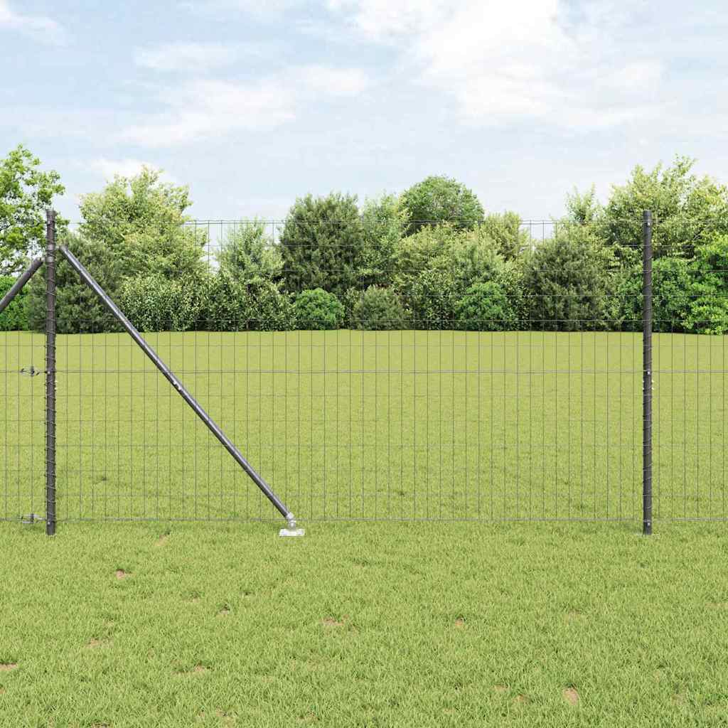 Európa kerítés tüskékkel 10 x 1,4 m PVC-bevonatos acél Szürke