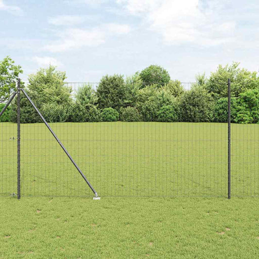 Európa kerítés tüskékkel 10 x 1,6 m PVC-bevonatos acél Szürke