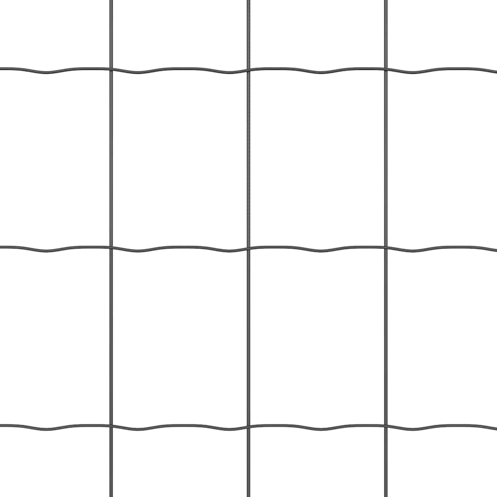 Kerítés oszlopokkal Szürke 1,6 x 10 m Acél és PVC