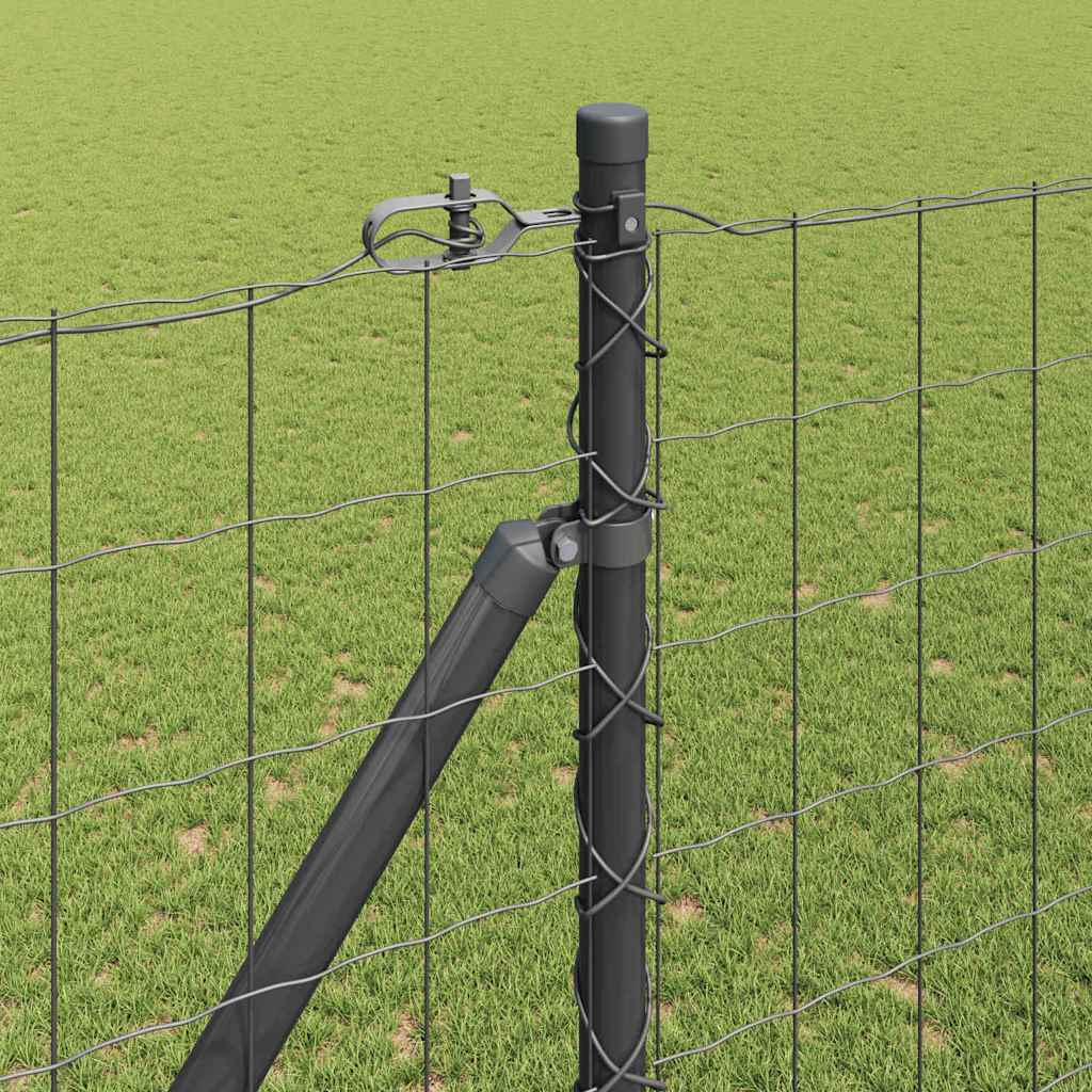 Európa kerítés tüskékkel 10 x 1,6 m PVC-bevonatos acél Szürke