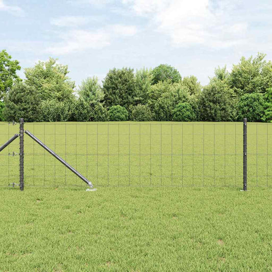 Európa kerítés tüskékkel 10 x 0,6 m PVC-bevonatos acél Szürke