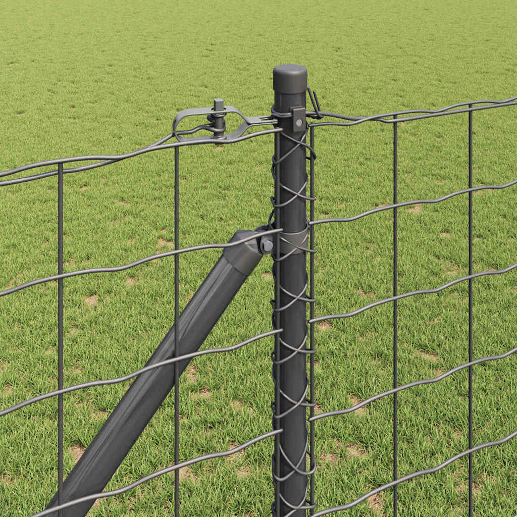 Európa kerítés tüskékkel 10 x 1,4 m PVC-bevonatos acél Szürke