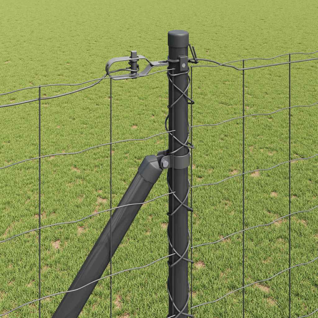 Európa kerítés tüskékkel 10 x 1,5 m PVC-bevonatos acél Szürke