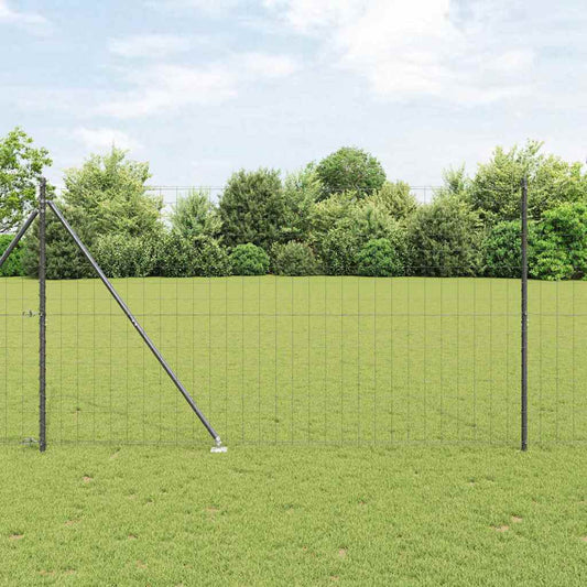 Európa kerítés tüskékkel 10 x 1,5 m PVC-bevonatos acél Szürke