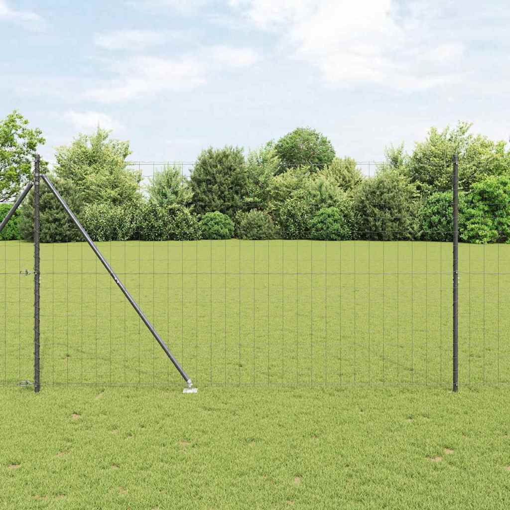 Európa kerítés tüskékkel 10 x 1,6 m PVC-bevonatos acél Szürke