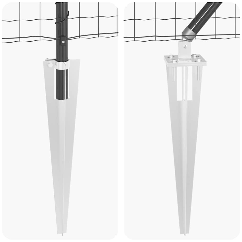 Európa kerítés tüskékkel 25 x 0,6 m PVC-bevonatos acél Szürke
