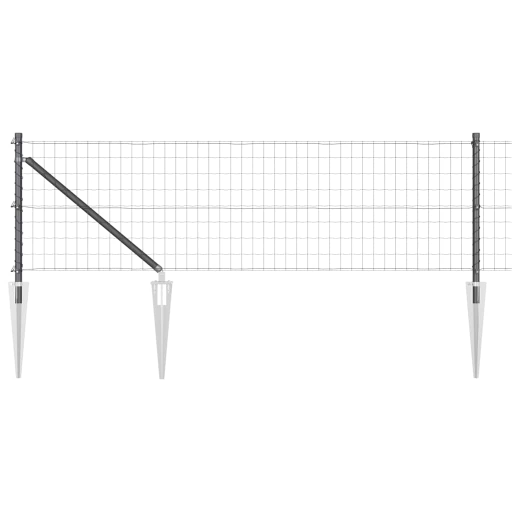 Európa kerítés tüskékkel 25 x 0,4 m PVC-bevonatos acél Szürke