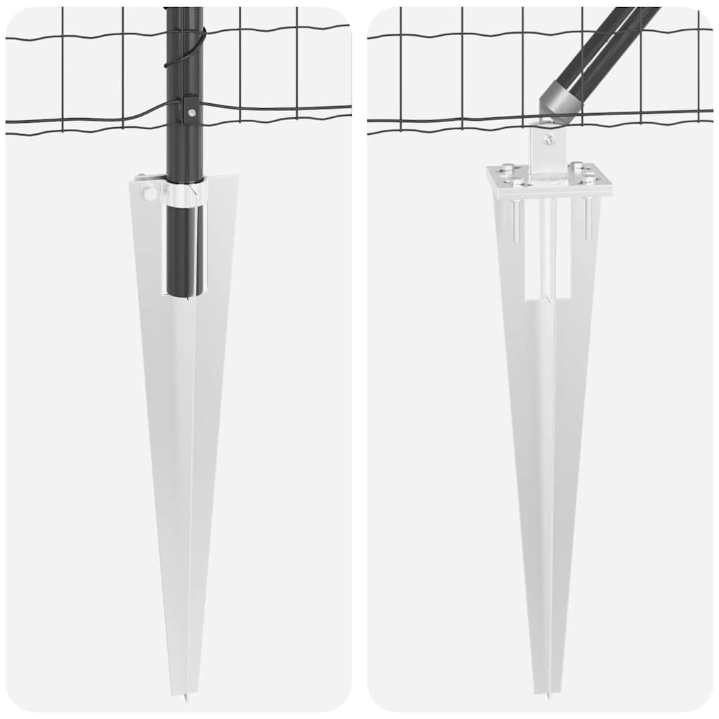 Európa kerítés tüskékkel 25 x 1,2 m PVC-bevonatos acél Szürke