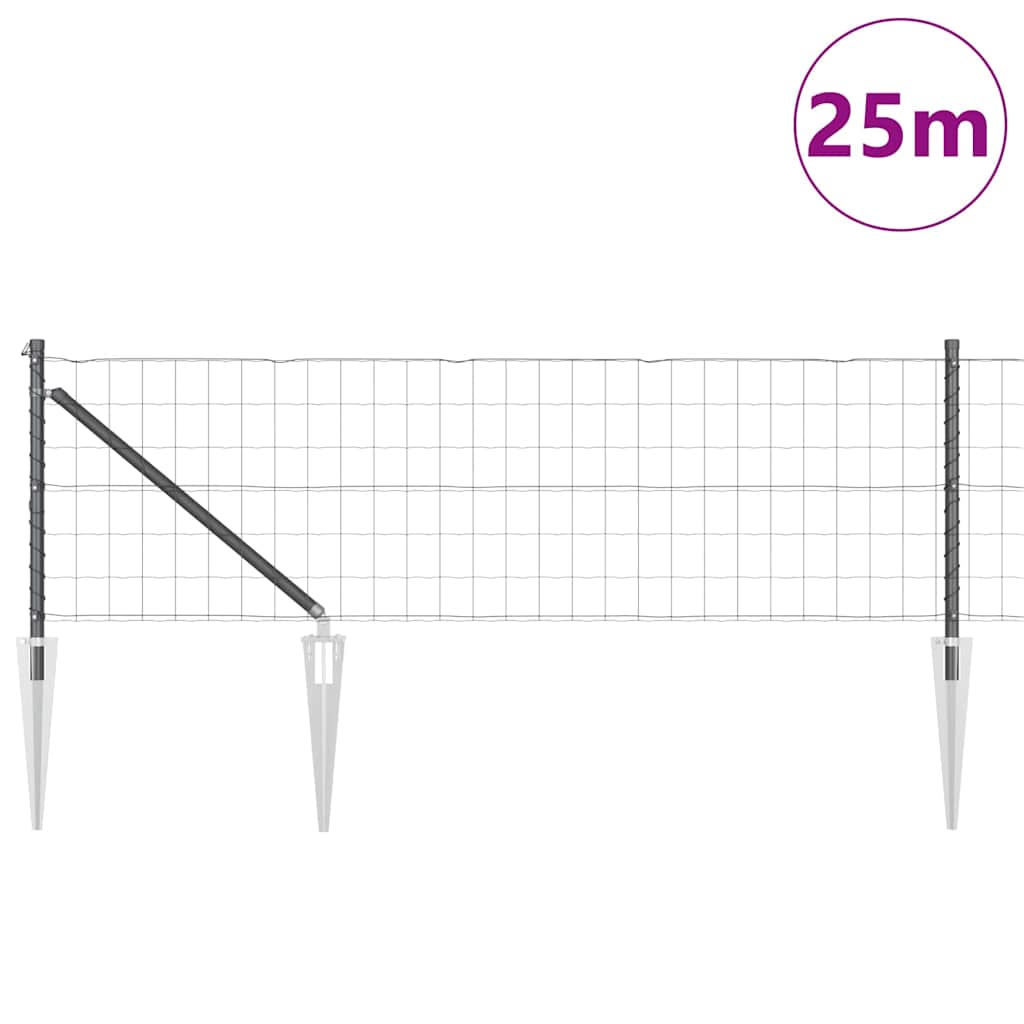 Európa kerítés tüskékkel 25 x 0,4 m PVC-bevonatos acél Szürke