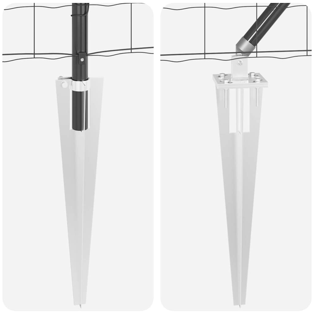 Európa kerítés tüskékkel 25 x 0,6 m PVC-bevonatos acél Szürke