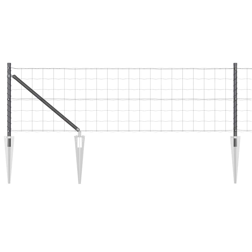 Európa kerítés tüskékkel 25 x 0,6 m PVC-bevonatos acél Szürke
