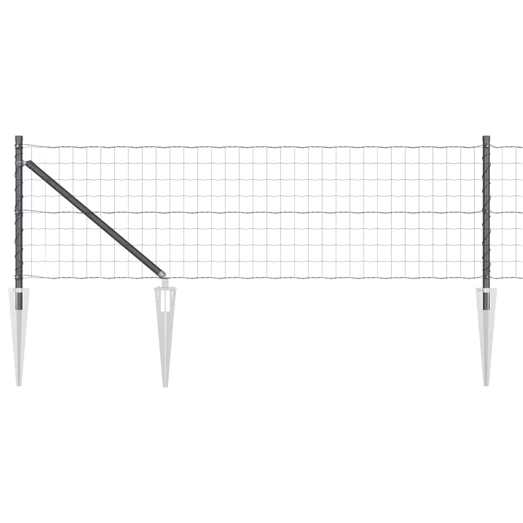 Európa kerítés tüskékkel 10 x 0,4 m PVC-bevonatos acél Szürke