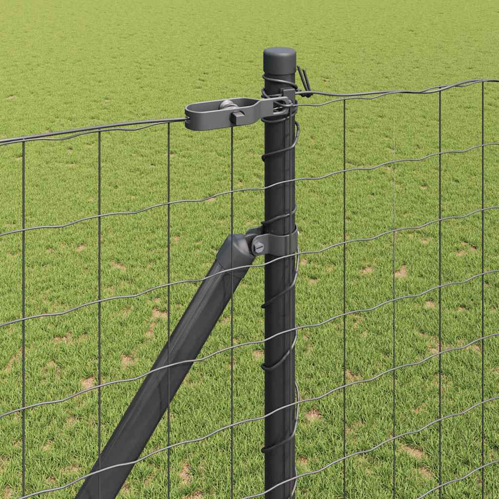 Európa kerítés tüskékkel 10 x 1,5 m PVC-bevonatos acél Szürke