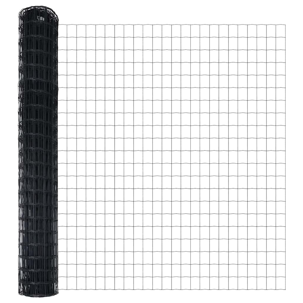 Európa kerítés tüskékkel 10 x 1,5 m PVC-bevonatos acél Szürke