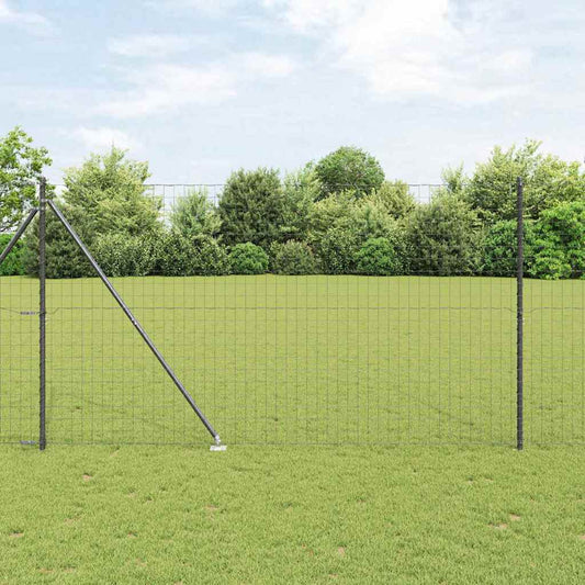Európa kerítés tüskékkel 10 x 1,6 m PVC-bevonatos acél Szürke