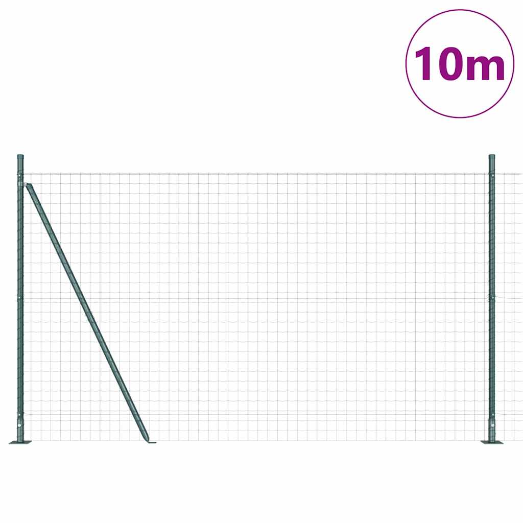 Europai kerítés beton alaplappal 10 x 1,4 m PVC-bevonatos acél