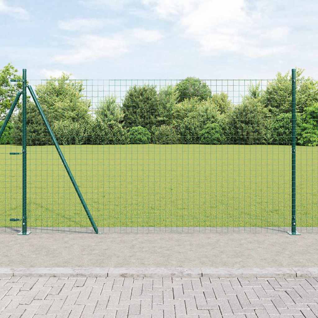 Europai kerítés beton alaplappal 10 x 1,5 m PVC-bevonatos acél
