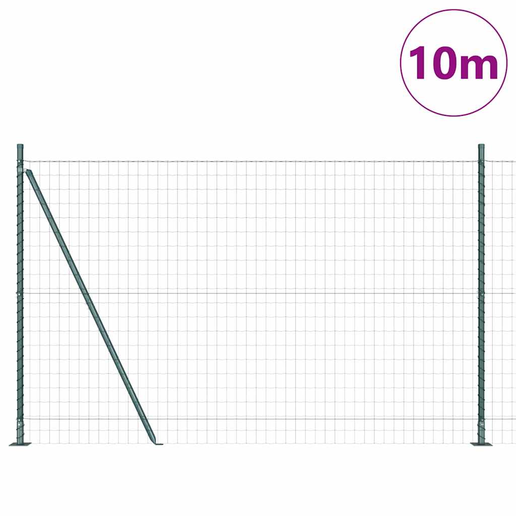 Europai kerítés beton alaplappal 10 x 1,5 m PVC-bevonatos acél