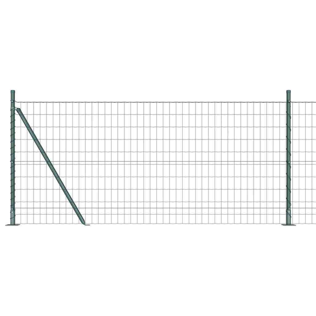 Europai kerítés beton alaplappal 10 x 0,8 m PVC-bevonatos acél