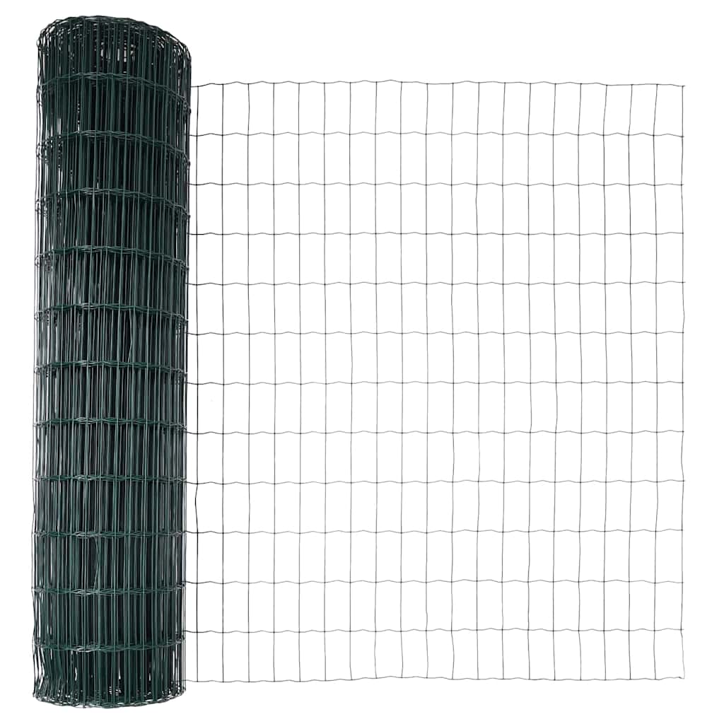 Europai kerítés beton alaplappal 10 x 0,8 m PVC-bevonatos acél
