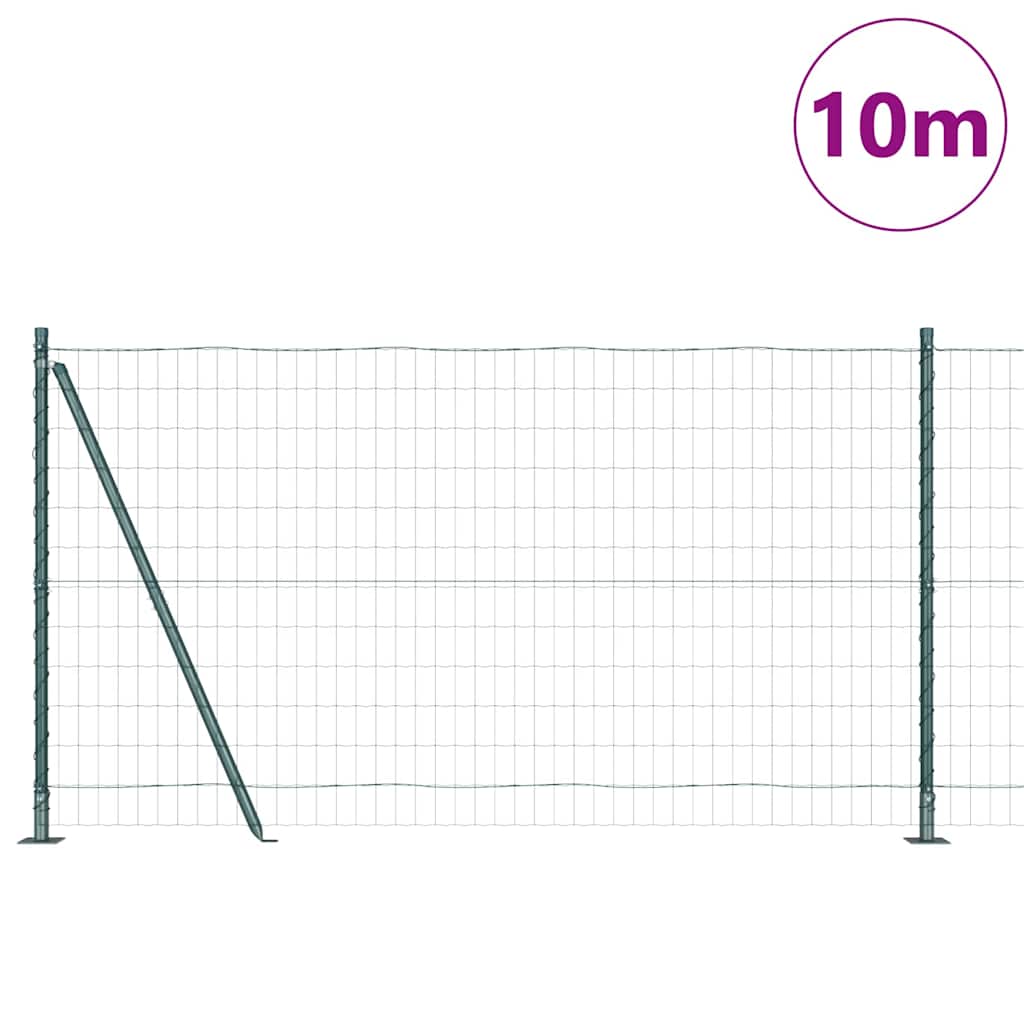 Europai kerítés beton alaplappal 10 x 1,2 m PVC-bevonatos acél