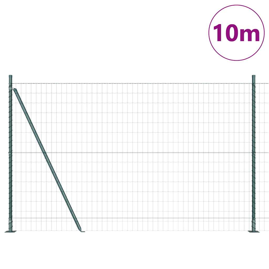 Europai kerítés beton alaplappal 10 x 1,5 m PVC-bevonatos acél