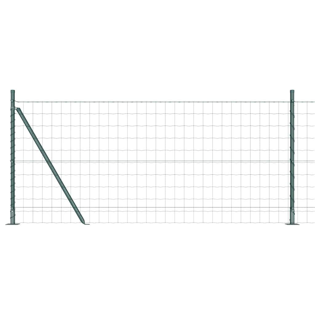 Europai kerítés beton alaplappal 10 x 0,8 m PVC-bevonatos acél