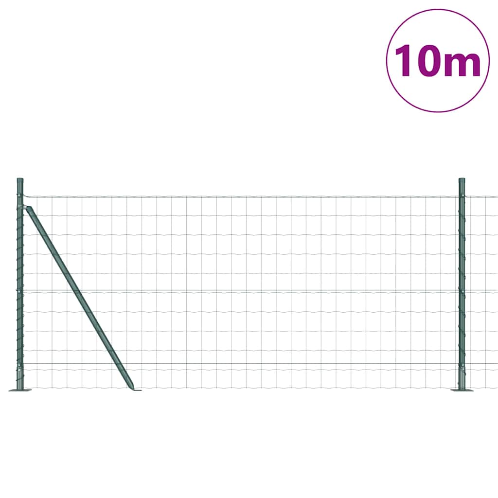 Europai kerítés beton alaplappal 10 x 1 m PVC-bevonatos acél