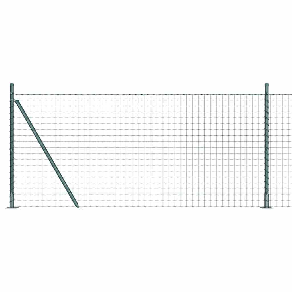 Europai kerítés beton alaplappal 25 x 0,8 m PVC-bevonatos acél