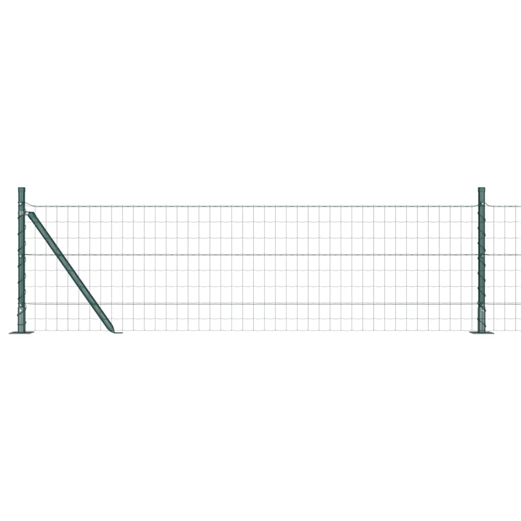 Europai kerítés beton alaplappal 25 x 0,4 m PVC-bevonatos acél