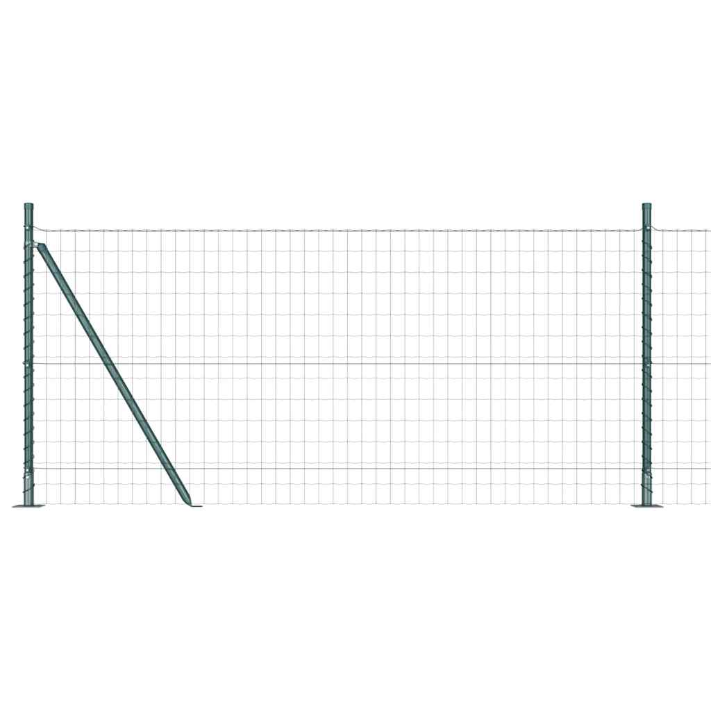 Europai kerítés beton alaplappal 25 x 1 m PVC-bevonatos acél