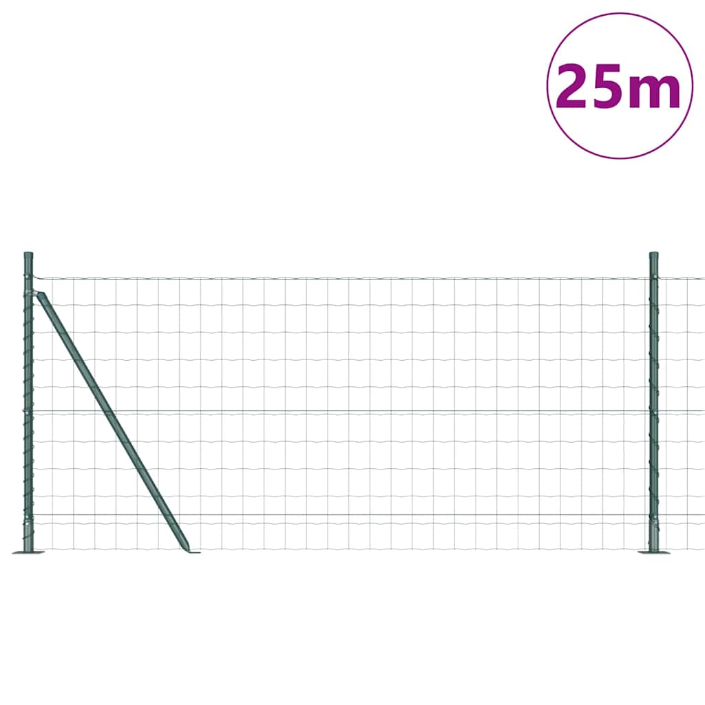 Europai kerítés beton alaplappal 25 x 1 m PVC-bevonatos acél