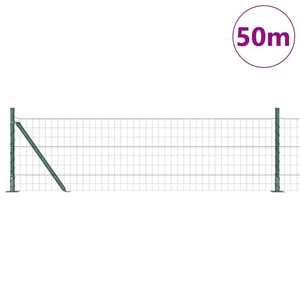 Europai kerítés beton alaplappal 50 x 0,4 m PVC-bevonatos acél