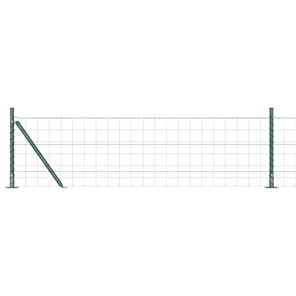 Europai kerítés beton alaplappal 50 x 0,4 m PVC-bevonatos acél
