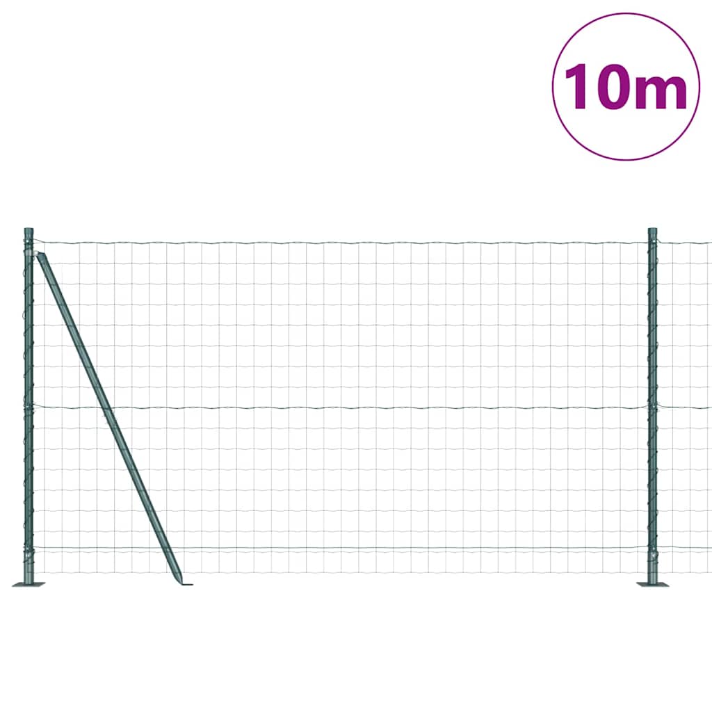 Europai kerítés beton alaplappal 10 x 1,2 m PVC-bevonatos acél