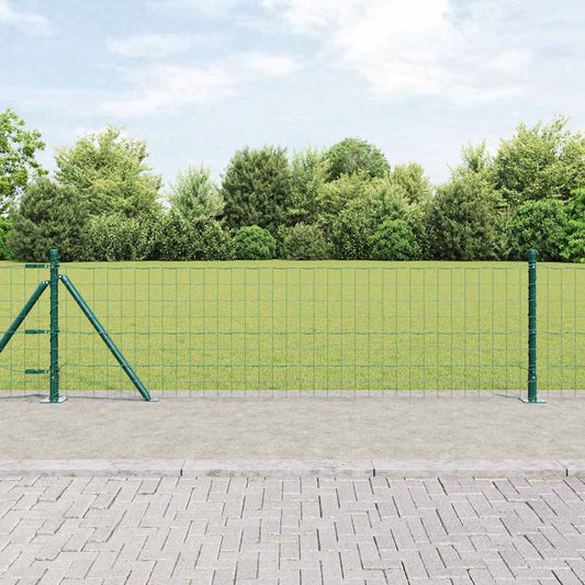 Europai kerítés beton alaplappal 25 x 0,4 m PVC-bevonatos acél