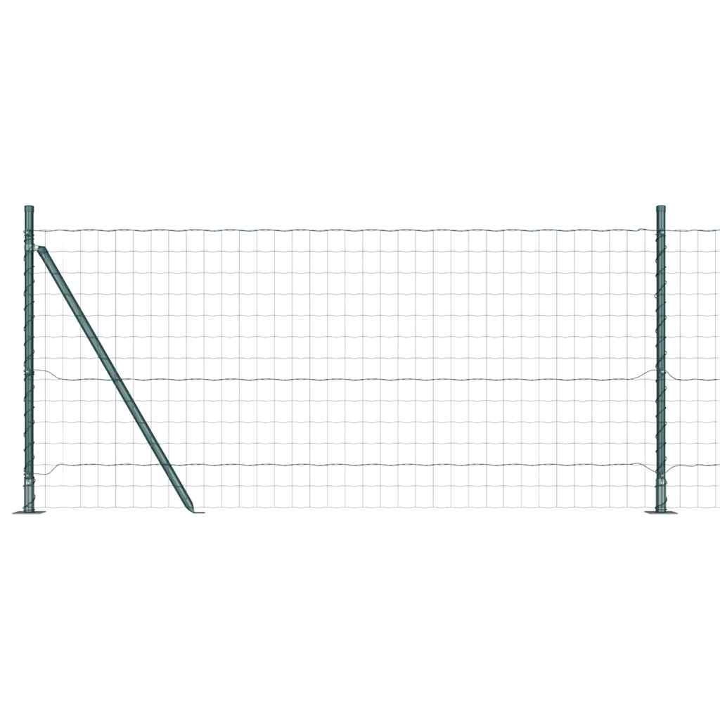 Europai kerítés beton alaplappal 25 x 0,8 m PVC-bevonatos acél